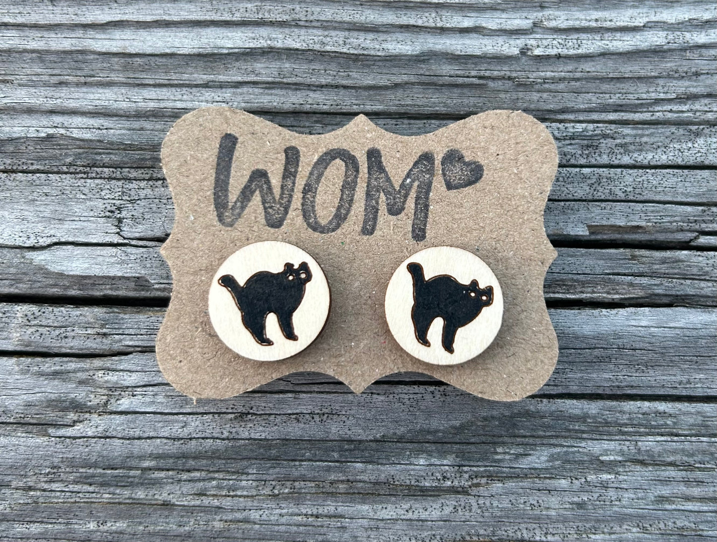 Pillsbury Halloween Sugar Cookie Wooden Stud Earrings