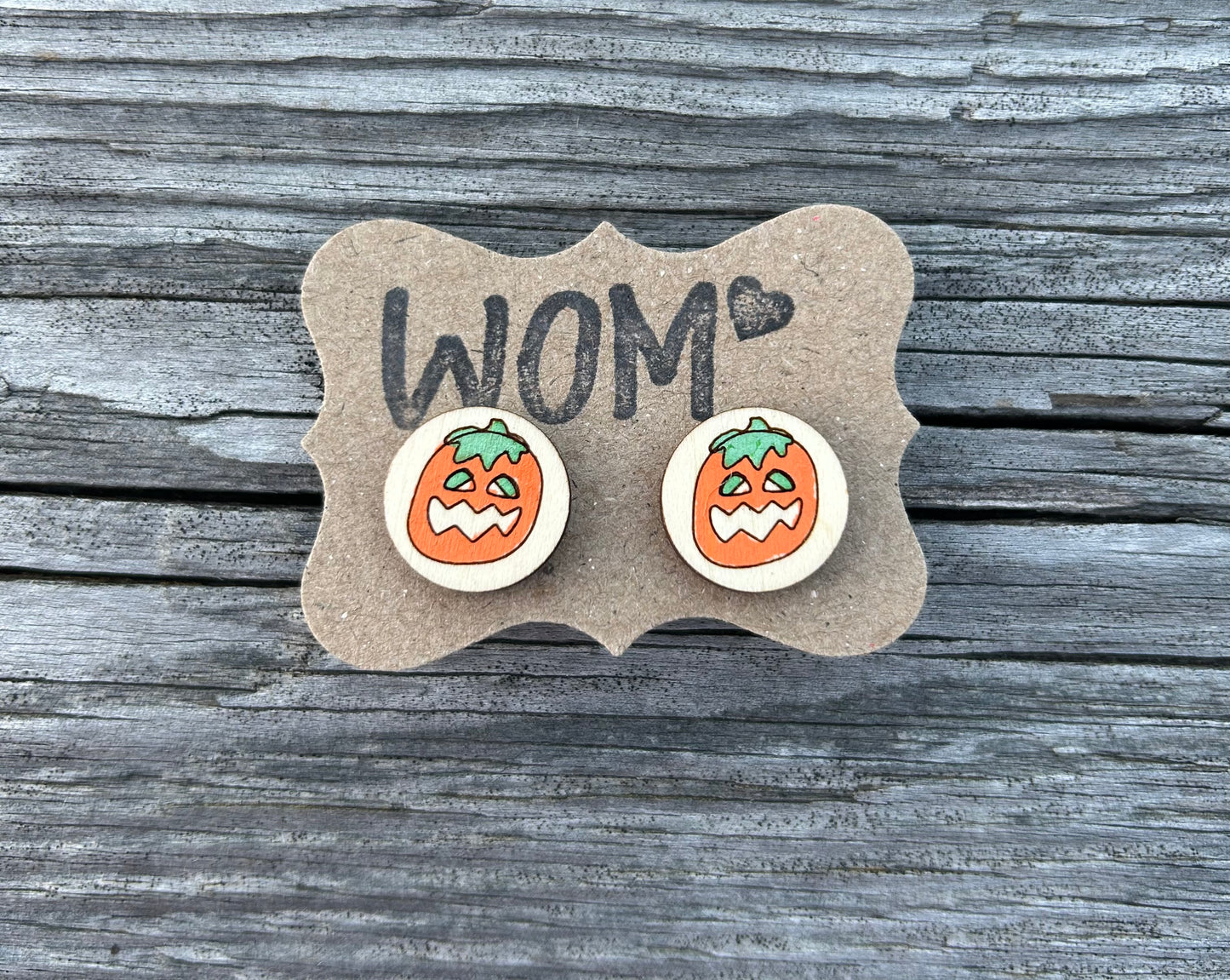 Pillsbury Halloween Sugar Cookie Wooden Stud Earrings