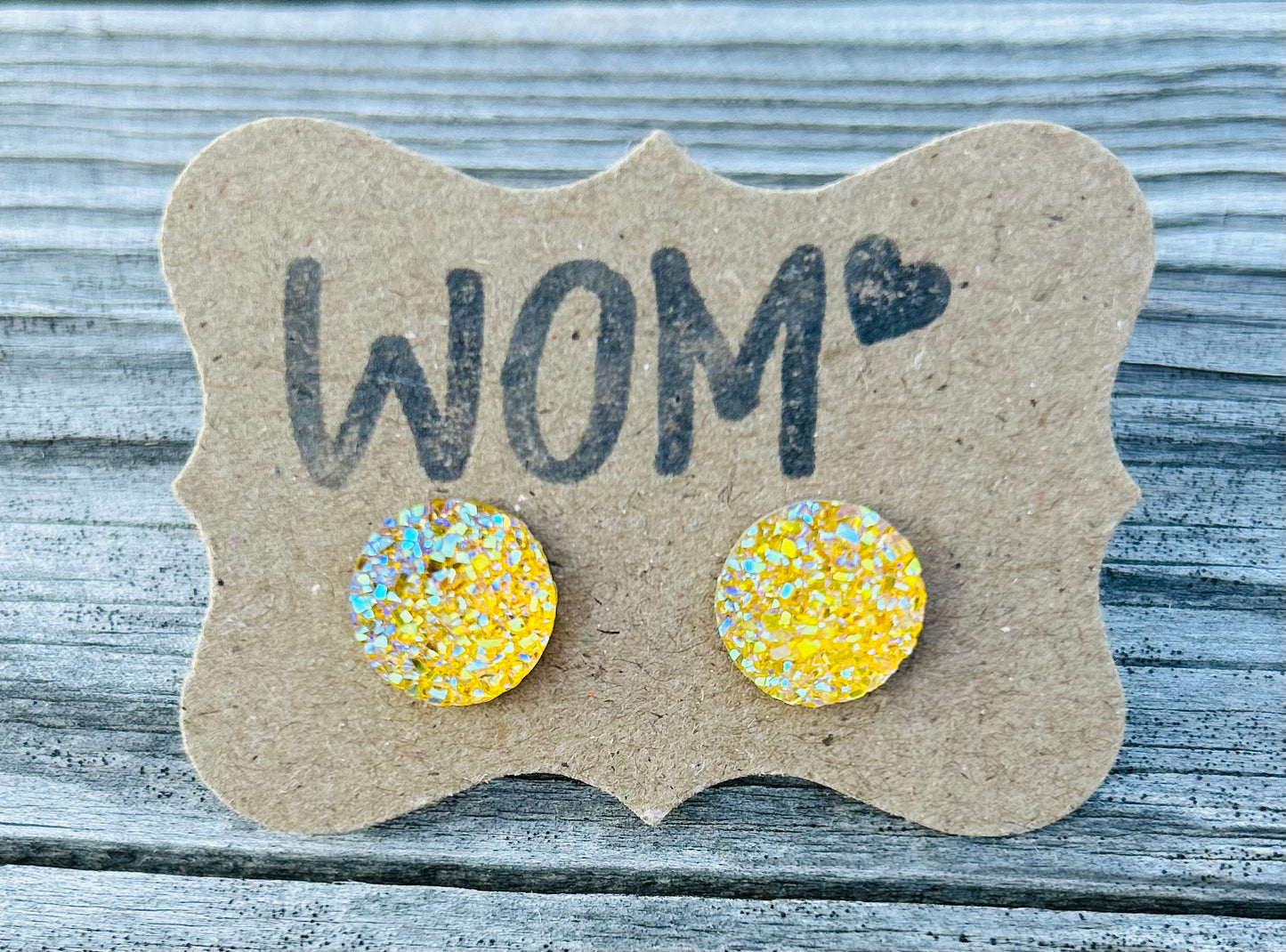 Sparkle Druzy Stud Earrings