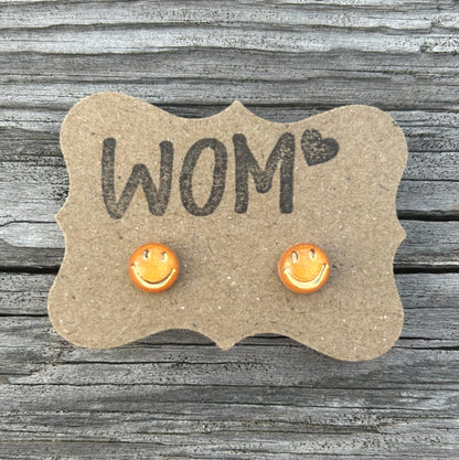Smiley Face Resin Stud Earrings