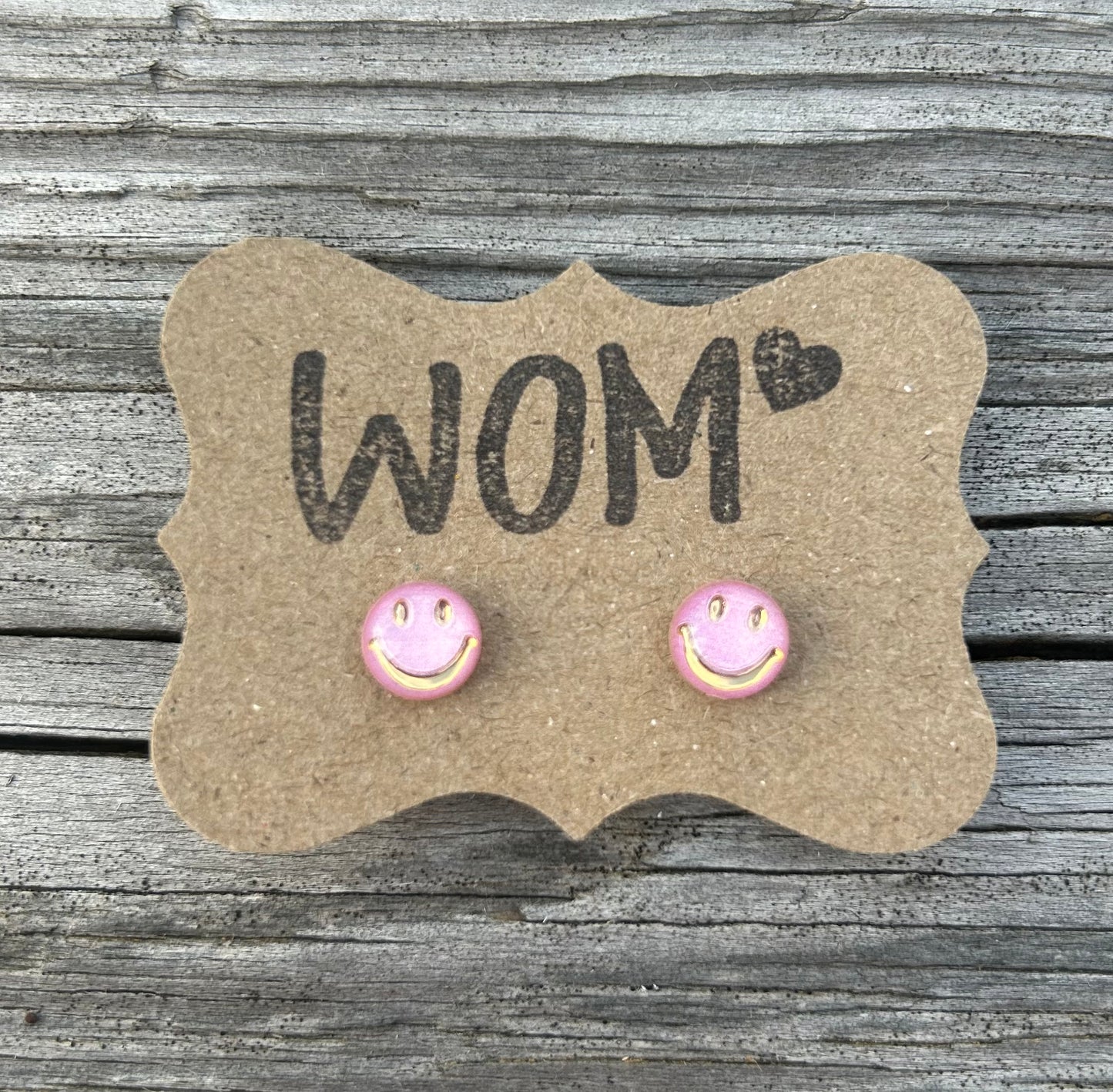 Smiley Face Resin Stud Earrings