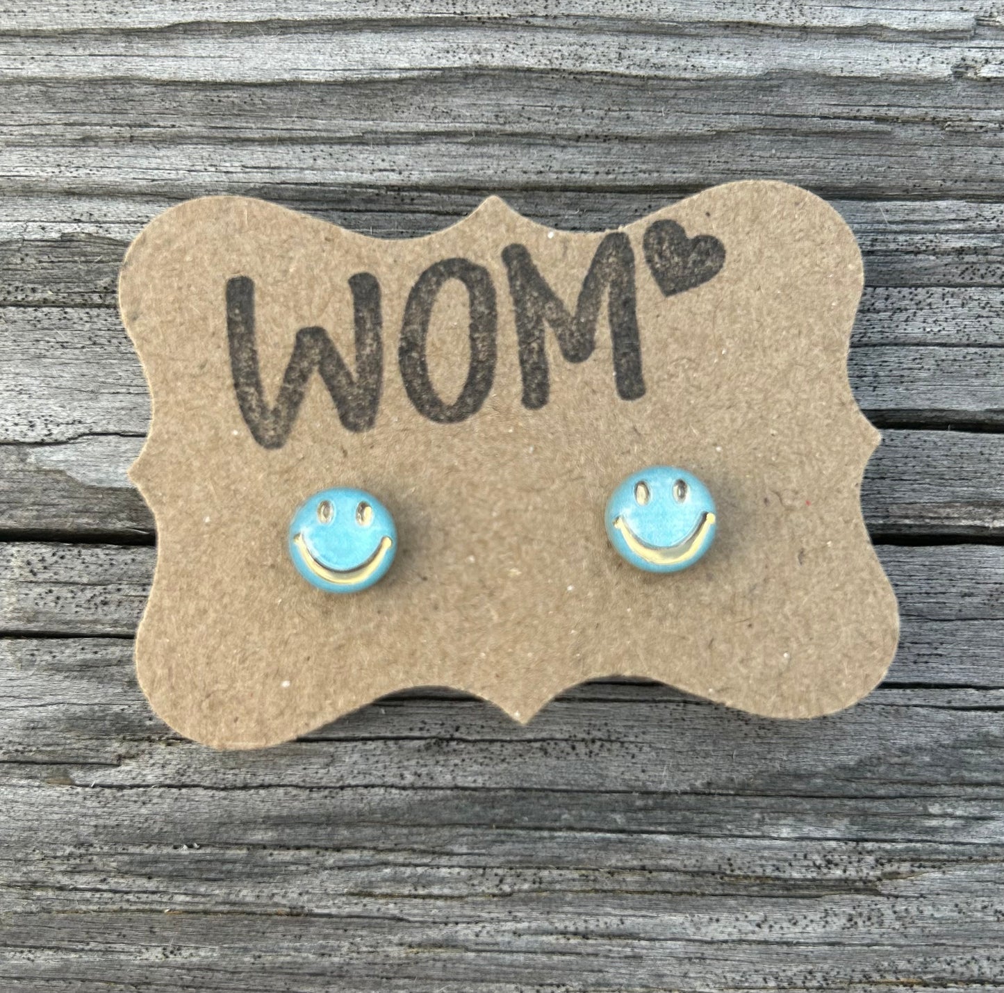 Smiley Face Resin Stud Earrings