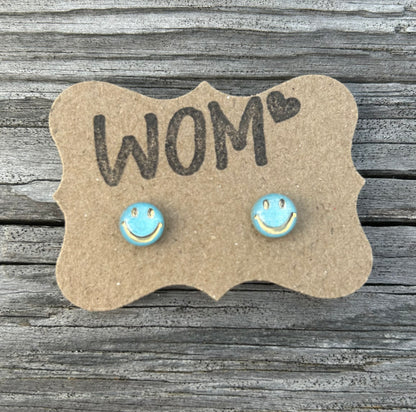 Smiley Face Resin Stud Earrings