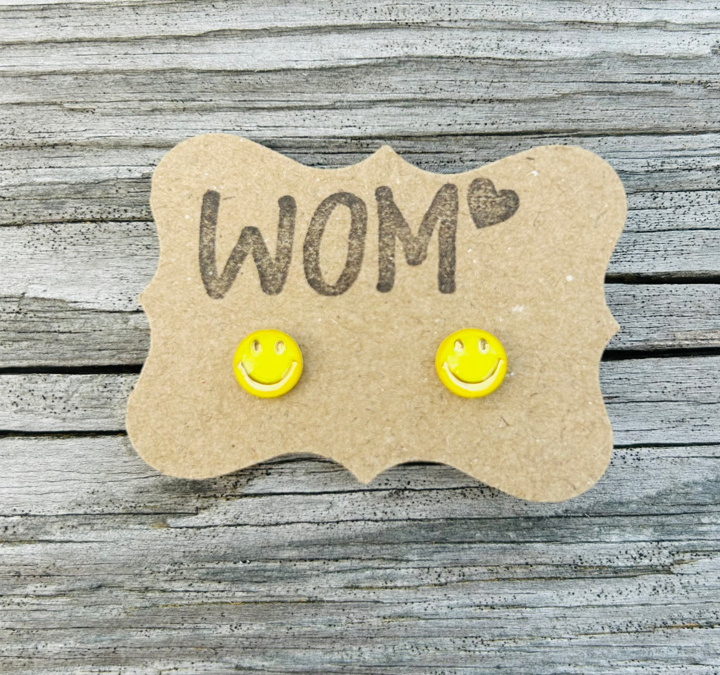 Smiley Face Resin Stud Earrings