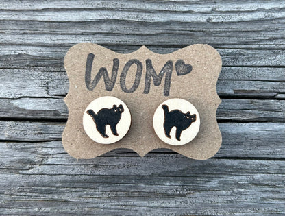 Pillsbury Halloween Sugar Cookie Wooden Stud Earrings