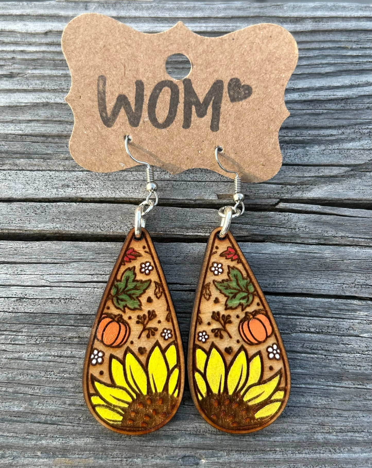 Fall Festa Wooden Dangle Earrings