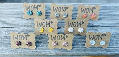 Sparkle Druzy Stud Earrings