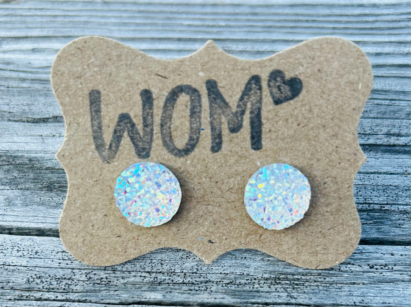 Sparkle Druzy Stud Earrings