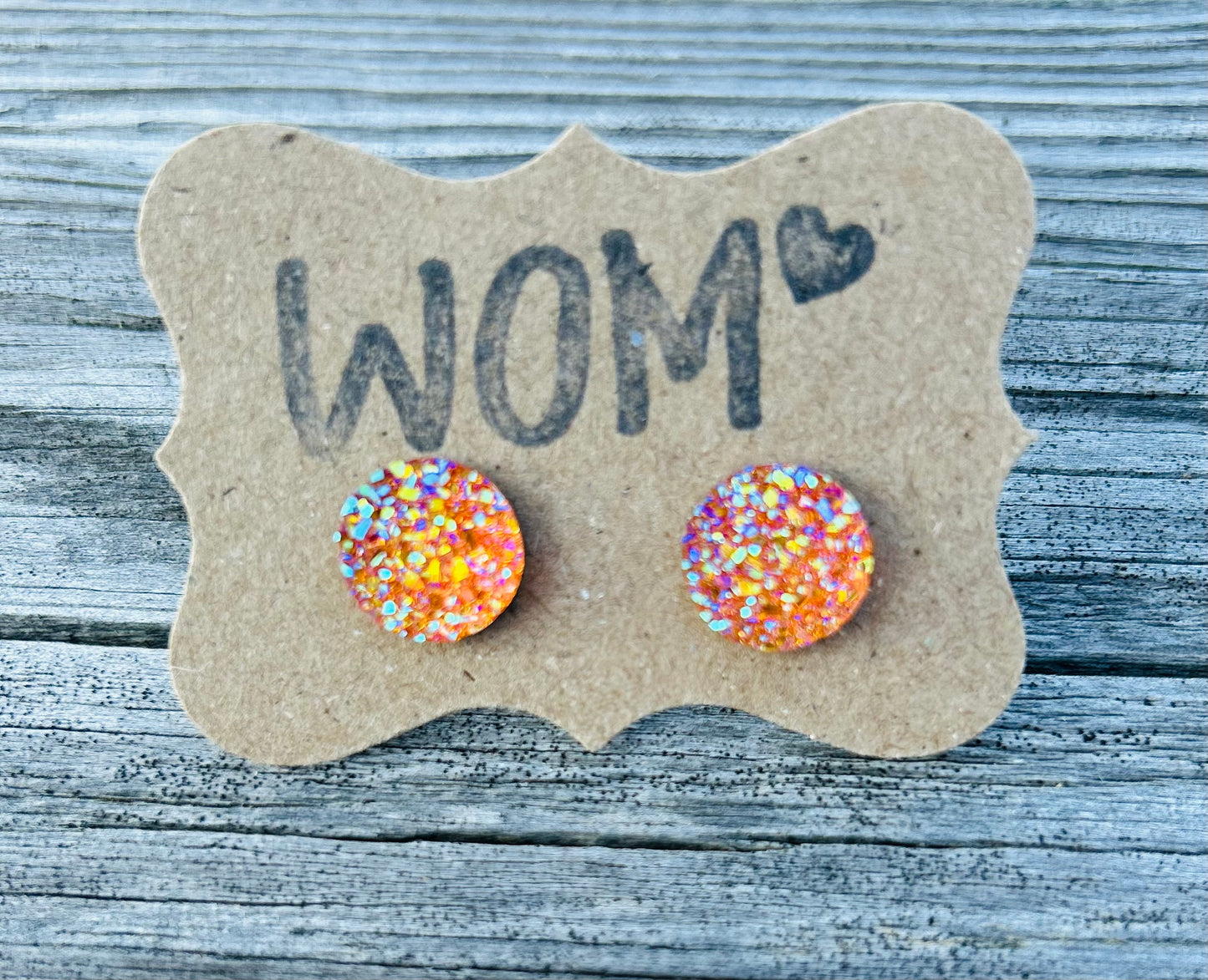 Sparkle Druzy Stud Earrings
