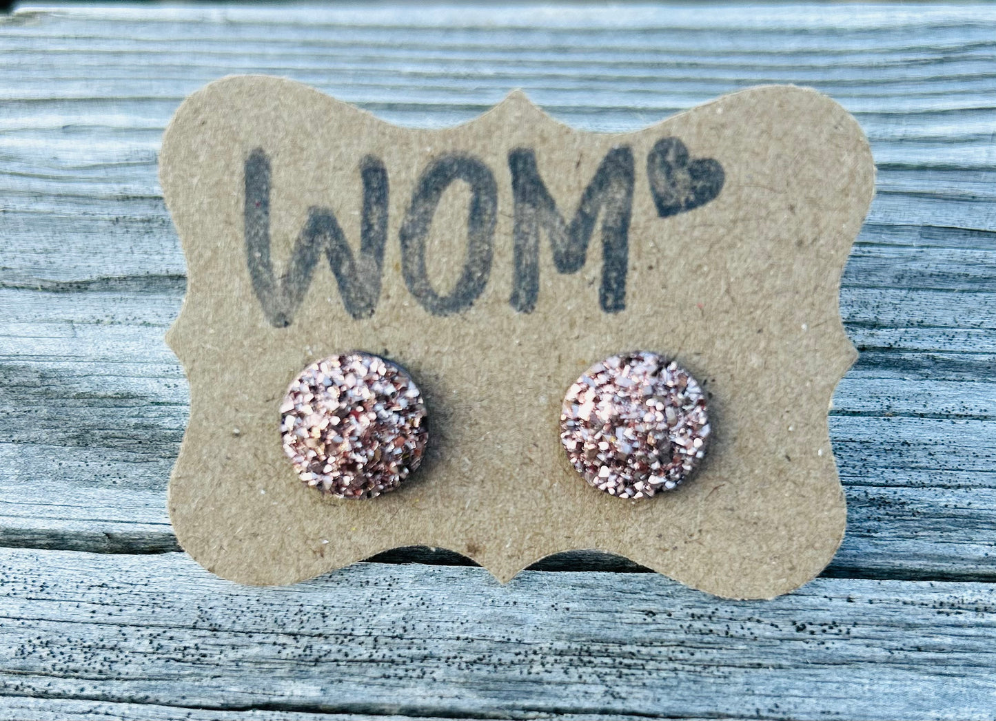 Sparkle Druzy Stud Earrings