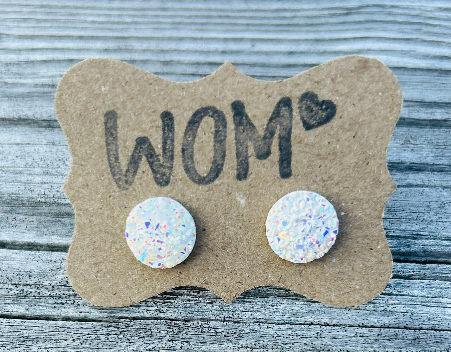 Sparkle Druzy Stud Earrings