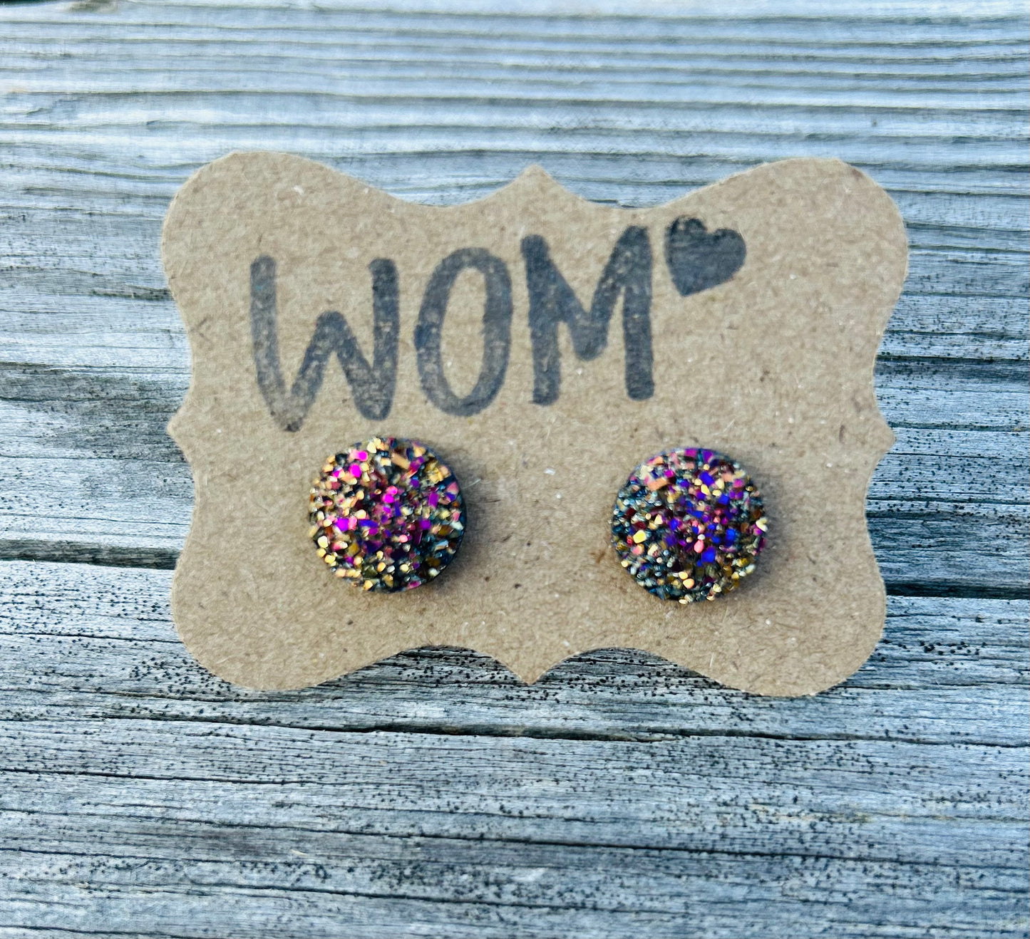 Sparkle Druzy Stud Earrings